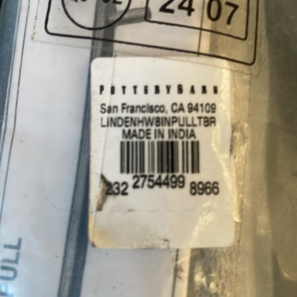 Pottery Barn Linden Drawer Pull 8” Tumbled Brass - Picture 4 of 5